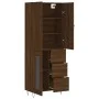 Tall brown oak plywood sideboard 69.5x34x180 cm by vidaXL, Sideboards - Ref: Foro24-3198104, Price: 166,06 €, Discount: %