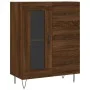 Tall brown oak plywood sideboard 69.5x34x180 cm by vidaXL, Sideboards - Ref: Foro24-3198104, Price: 166,06 €, Discount: %