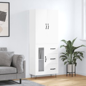 Tall white plywood sideboard 69.5x34x180 cm by vidaXL, Sideboards - Ref: Foro24-3198097, Price: 172,10 €, Discount: %