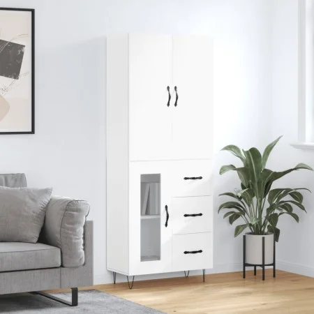 Aparador alto madera contrachapada blanco 69,5x34x180 cm de vidaXL, Aparadores - Ref: Foro24-3198097, Precio: 170,03 €, Descu...