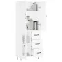 Aparador alto madera contrachapada blanco 69,5x34x180 cm de vidaXL, Aparadores - Ref: Foro24-3198097, Precio: 170,03 €, Descu...