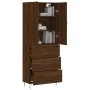 Hohes Sideboard Sperrholz braune Eiche 69,5x34x180 cm von vidaXL, Sideboards - Ref: Foro24-3198088, Preis: 163,48 €, Rabatt: %