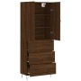 Tall brown oak plywood sideboard 69.5x34x180 cm by vidaXL, Sideboards - Ref: Foro24-3198088, Price: 165,50 €, Discount: %