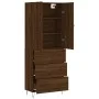 Tall brown oak plywood sideboard 69.5x34x180 cm by vidaXL, Sideboards - Ref: Foro24-3198088, Price: 163,48 €, Discount: %