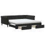 Sofá cama nido con cajones terciopelo negro 100x200 cm de vidaXL, Camas y somieres - Ref: Foro24-3197854, Precio: 517,44 €, D...