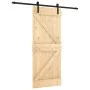 Puerta corredera con herrajes madera maciza de pino 85x210 cm by vidaXL, Doors - Ref: Foro24-3202984, Price: 170,91 €, Discou...