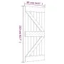 Puerta corredera con herrajes madera maciza de pino 85x210 cm by vidaXL, Doors - Ref: Foro24-3202984, Price: 170,91 €, Discou...