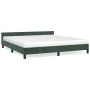 Dark green velvet bed frame with headboard 160x200 cm by vidaXL, Beds and slatted bases - Ref: Foro24-347582, Price: 147,35 €...