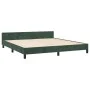 Dark green velvet bed frame with headboard 160x200 cm by vidaXL, Beds and slatted bases - Ref: Foro24-347582, Price: 147,35 €...