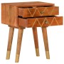 Massivholz Mango Nachttisch 43x30x58 cm von vidaXL, Nachttische - Ref: Foro24-285853, Preis: 84,39 €, Rabatt: %