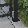 Puerta de jardín con arco de acero negro 89x200 cm