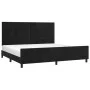 Bed frame with black velvet headboard 200x200 cm by vidaXL, Beds and slatted bases - Ref: Foro24-3125777, Price: 253,76 €, Di...