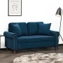 Dekokissen 2 Stück blauer Samt 40x40 cm von vidaXL, Kissen - Ref: Foro24-349494, Preis: 21,24 €, Rabatt: %