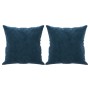 Dekokissen 2 Stück blauer Samt 40x40 cm von vidaXL, Kissen - Ref: Foro24-349494, Preis: 21,65 €, Rabatt: %