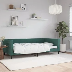 Dunkelgrünes Samtschlafsofa 100x200 cm von vidaXL, Betten und Lattenroste - Ref: Foro24-354253, Preis: 191,23 €, Rabatt: %