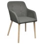 Dining chairs 2 pcs light gray fabric and solid oak wood by vidaXL, dining chairs - Ref: Foro24-241156, Price: 231,53 €, Disc...