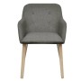 Dining chairs 2 pcs light gray fabric and solid oak wood by vidaXL, dining chairs - Ref: Foro24-241156, Price: 231,53 €, Disc...