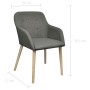 Esszimmerstühle, 2 Stück, hellgrauer Stoff und massives Eichenholz von vidaXL, Essstühle - Ref: Foro24-241156, Preis: 231,53 ...