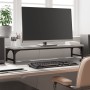 Sonoma gray engineered wood screen support 85x23x15.5 cm by vidaXL, Computer bases and risers - Ref: Foro24-834008, Price: 22...