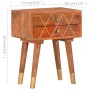 Massivholz Mango Nachttisch 43x30x58 cm von vidaXL, Nachttische - Ref: Foro24-285853, Preis: 84,39 €, Rabatt: %