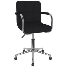 Silla de comedor giratoria tela negro Silla de comedor giratoria tela negro