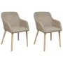 Dining chairs 2 units beige fabric and solid oak wood by vidaXL, dining chairs - Ref: Foro24-241155, Price: 219,60 €, Discoun...