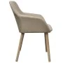 Dining chairs 2 units beige fabric and solid oak wood by vidaXL, dining chairs - Ref: Foro24-241155, Price: 219,60 €, Discoun...