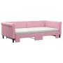 Trundle sofa bed with pink velvet mattress 100x200 cm by vidaXL, Beds and slatted bases - Ref: Foro24-3197805, Price: 432,32 ...