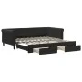 Trundle sofa bed with drawers black velvet 100x200 cm by vidaXL, Beds and slatted bases - Ref: Foro24-3197830, Price: 317,53 ...