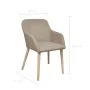 Dining chairs 2 units beige fabric and solid oak wood by vidaXL, dining chairs - Ref: Foro24-241155, Price: 219,60 €, Discoun...