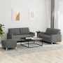 Sofa set with cushions 3 pieces dark gray fabric by vidaXL, Sofas - Ref: Foro24-3201283, Price: 448,44 €, Discount: %