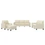 Cream synthetic leather 4-piece sofa set with cushions by vidaXL, Sofas - Ref: Foro24-3201344, Price: 632,83 €, Discount: %