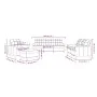 Cremefarbenes 4-teiliges Sofaset aus Kunstleder mit Kissen von vidaXL, Sofas - Ref: Foro24-3201344, Preis: 632,83 €, Rabatt: %