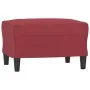 Red synthetic leather 3-piece sofa set with cushions by vidaXL, Sofas - Ref: Foro24-3201386, Price: 502,86 €, Discount: %