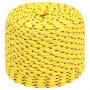 Yellow polypropylene boat rope 8 mm 100 m by vidaXL, Ropes and metal cords - Ref: Foro24-152609, Price: 27,14 €, Discount: %