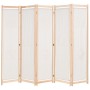 Biombo divisor 5 paneles de tela crema 200x170x4 cm de vidaXL, Divisores de ambientes - Ref: Foro24-247106, Precio: 82,28 €, ...