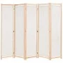 Divider screen 5 panels of cream fabric 200x170x4 cm by vidaXL, Room dividers - Ref: Foro24-247106, Price: 80,77 €, Discount: %