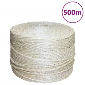 100% sisal rope 4 mm 500 m by vidaXL, Ropes and metal cords - Ref: Foro24-155011, Price: 66,05 €, Discount: %