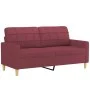 Sofa set with cushions 3 pieces red fabric by vidaXL, Sofas - Ref: Foro24-3201288, Price: 437,48 €, Discount: %