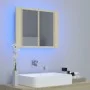 LED-Badezimmerspiegelschrank aus Sonoma-Eiche-Acryl, 60 x 12 x 45 cm von vidaXL, Badezimmerwaschtische - Ref: Foro24-804959, ...
