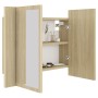 LED-Badezimmerspiegelschrank aus Sonoma-Eiche-Acryl, 60 x 12 x 45 cm von vidaXL, Badezimmerwaschtische - Ref: Foro24-804959, ...