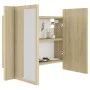 LED-Badezimmerspiegelschrank aus Sonoma-Eiche-Acryl, 60 x 12 x 45 cm von vidaXL, Badezimmerwaschtische - Ref: Foro24-804959, ...