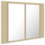 LED-Badezimmerspiegelschrank aus Sonoma-Eiche-Acryl, 60 x 12 x 45 cm von vidaXL, Badezimmerwaschtische - Ref: Foro24-804959, ...