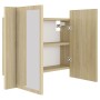 LED-Badezimmerspiegelschrank aus Sonoma-Eiche-Acryl, 60 x 12 x 45 cm von vidaXL, Badezimmerwaschtische - Ref: Foro24-804959, ...