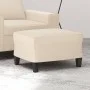 Fußstütze aus beigem Mikrofaserstoff, 60 x 50 x 41 cm von vidaXL, Osmanen - Ref: Foro24-349346, Preis: 55,25 €, Rabatt: %