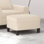 Fußstütze aus beigem Mikrofaserstoff, 60 x 50 x 41 cm von vidaXL, Osmanen - Ref: Foro24-349346, Preis: 58,94 €, Rabatt: %