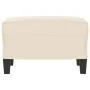 Fußstütze aus beigem Mikrofaserstoff, 60 x 50 x 41 cm von vidaXL, Osmanen - Ref: Foro24-349346, Preis: 55,25 €, Rabatt: %