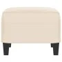 Reposapiés tela de microfibra beige 60x50x41 cm de vidaXL, Otomanas - Ref: Foro24-349346, Precio: 55,51 €, Descuento: %