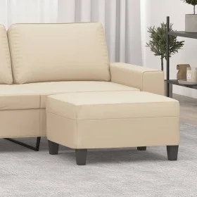 Fußstütze aus cremefarbenem Mikrofaserstoff, 70 x 55 x 41 cm von vidaXL, Osmanen - Ref: Foro24-349365, Preis: 61,86 €, Rabatt: %