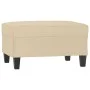 Reposapiés tela de microfibra color crema 70x55x41 cm de vidaXL, Otomanas - Ref: Foro24-349365, Precio: 61,08 €, Descuento: %